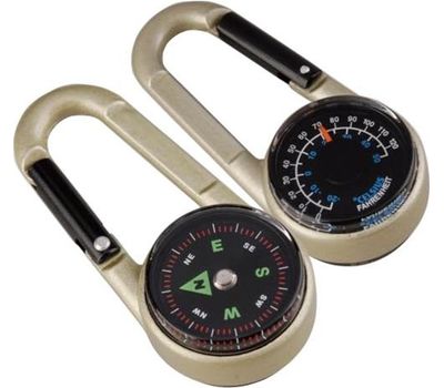 Брелок 3135 карабин Compass with Thermometer