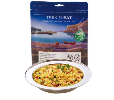 Тушеная рыба с рисом