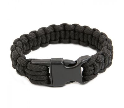 Браслет из паракорда, плетение "Кобра" Черный