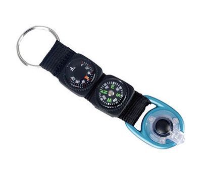 Munkees 1084 LED Multipurpose Key Fob with Compass, Thermometer, Keyring