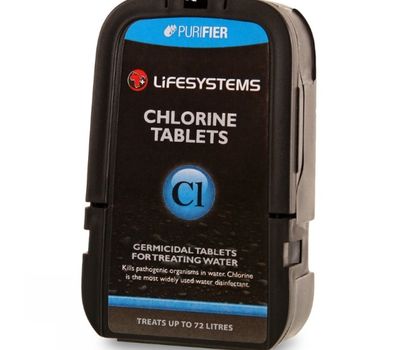Обеззараживающие таблетки  для дезинфекции воды Lifesystems Chlorine