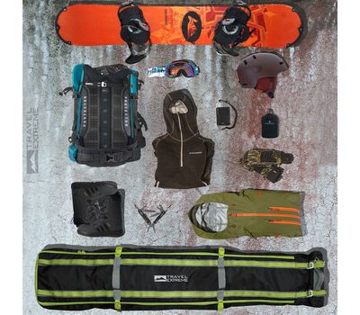 Чехол на колесиках для транспортировки лыж/сноуборда с ботинками.