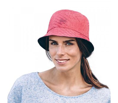 Панама BUFF TRAVEL BUCKET HAT collage red/black