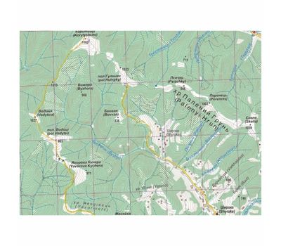 Карта туристическая УКРПОЛ Боржава ламинированная