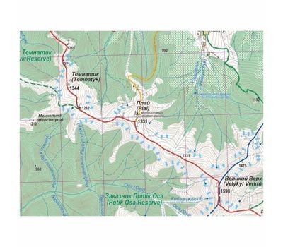 Карта туристическая УКРПОЛ Боржава