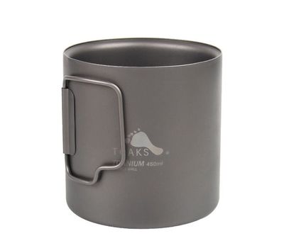 Титановая термокружка TOAKS Titanium 450 ml Double Wall Cup