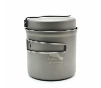 Котелок TOAKS Titanium 1100 мл с крышкой-сковородкой
