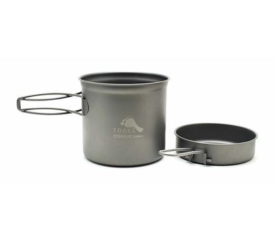 Котелок TOAKS Titanium 1100 мл с крышкой-сковородкой
