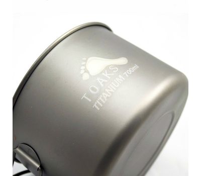 Котелок TOAKS LIGHT Titanium 700ml Pot POT-700-D115-L