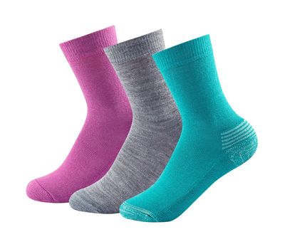 Носки Devold DAILY Kid's Medium Sock 3 PK GIRL MIX