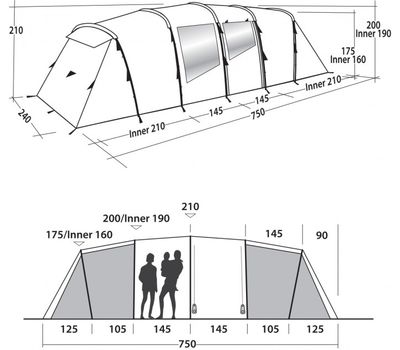 Палатка Easy Camp Huntsville Twin 800 Red