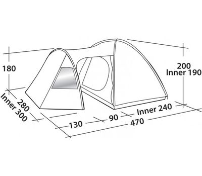 Палатка Easy Camp Eclipse 500 Gold Red