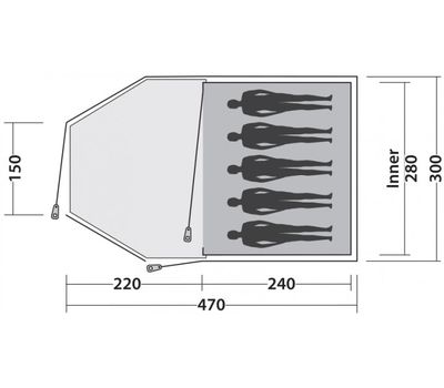 Палатка Easy Camp Eclipse 500 Teal Green
