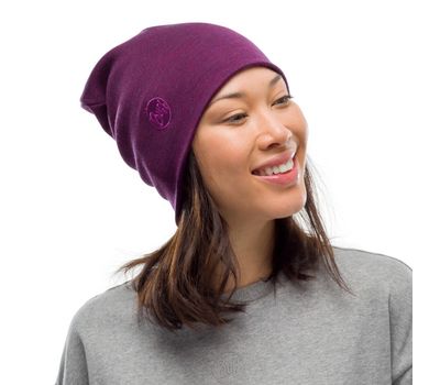 Шапка BUFF HEAVYWEIGHT MERINO WOOL LOOSE HAT purplish multi stripes