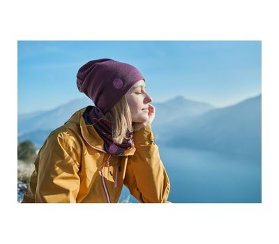 Шапка BUFF HEAVYWEIGHT MERINO WOOL LOOSE HAT purplish multi stripes