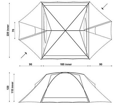 Палатка Covert AL thyme/raven