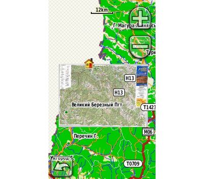 Карта "Ужанський Національний природний парк"